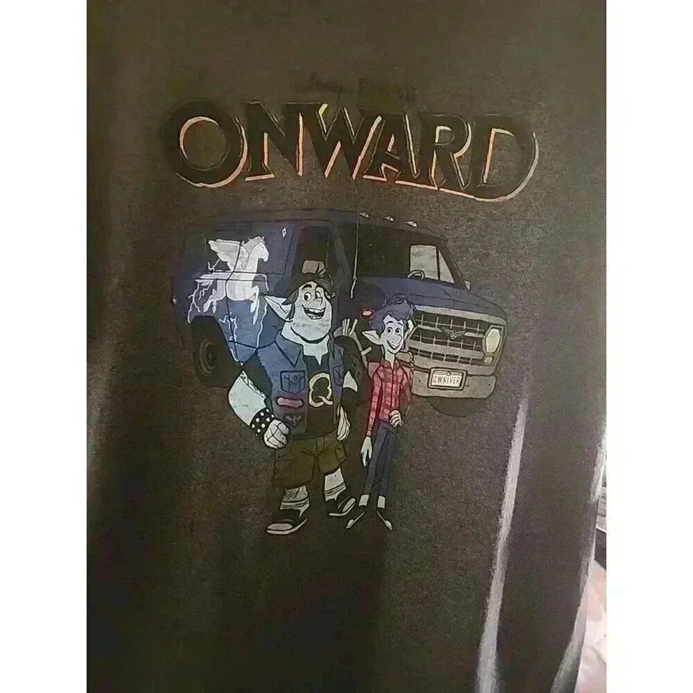 Disney Pixar Onward Let The Quest Begin T-Shirt Cotton Size Large CR5 Excellent